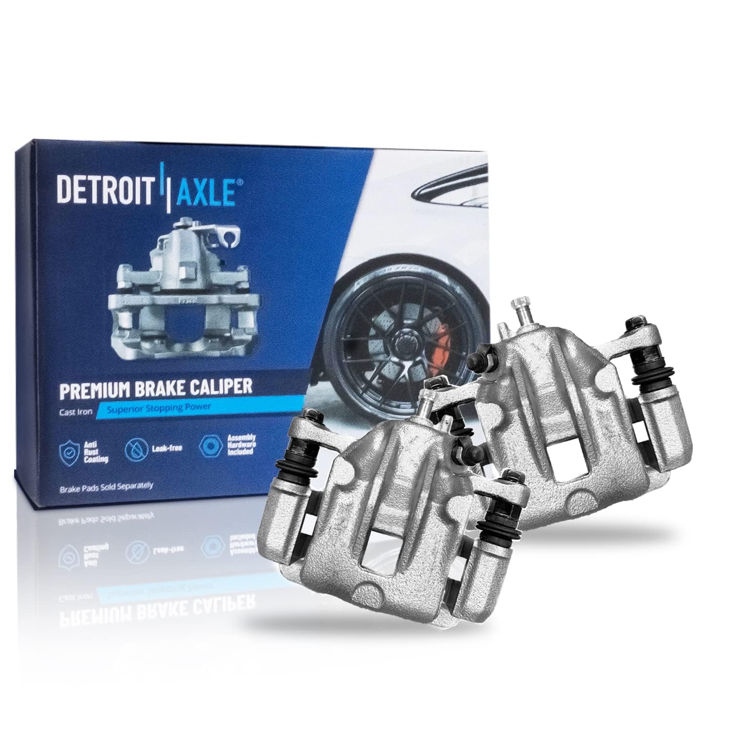 Detroit Axle - 2 Rear Brake Calipers for Hyundai 2006-2008 Sonata