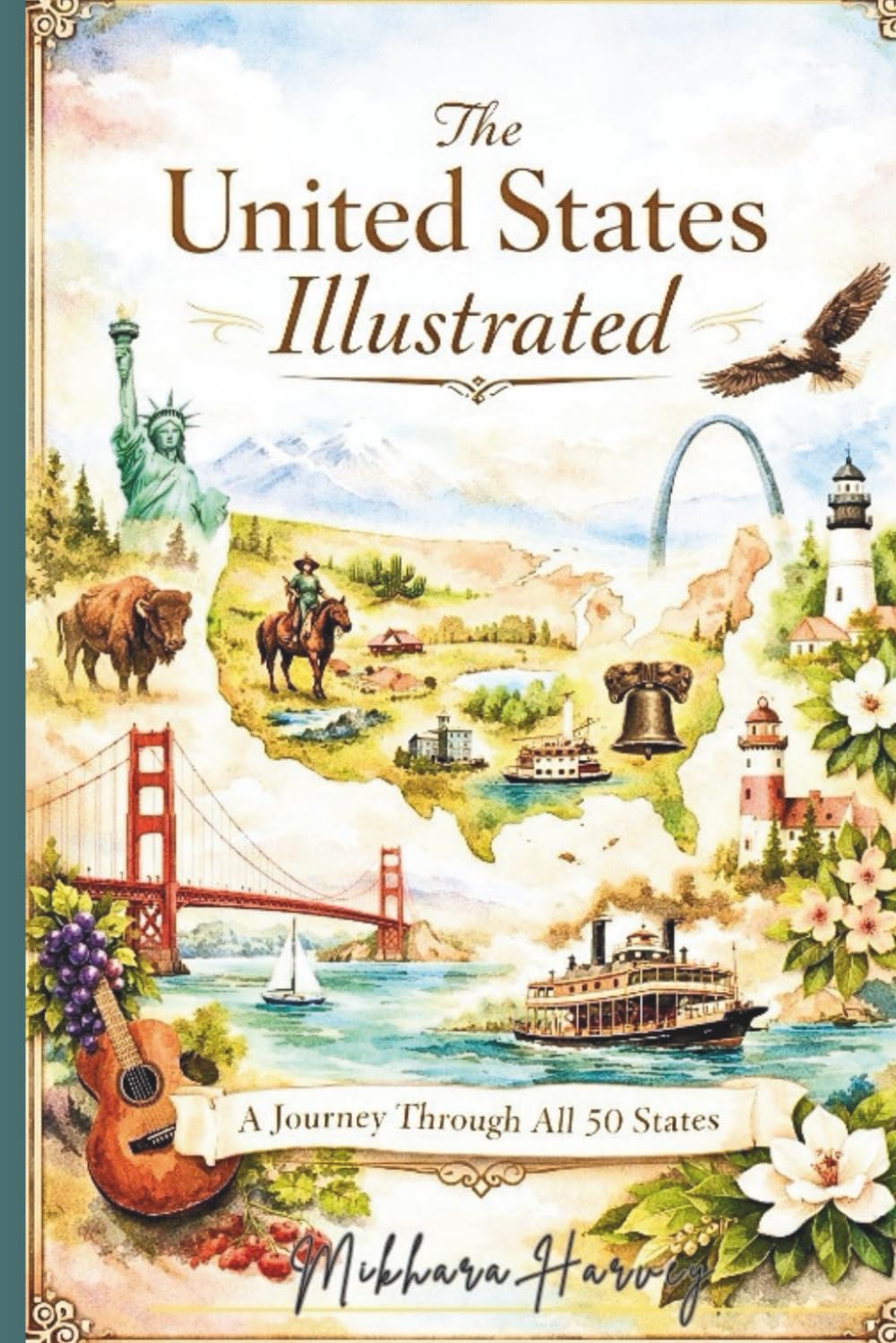 The United States Illustrated: A Visual Journey Through All 50 States and Puerto Rico