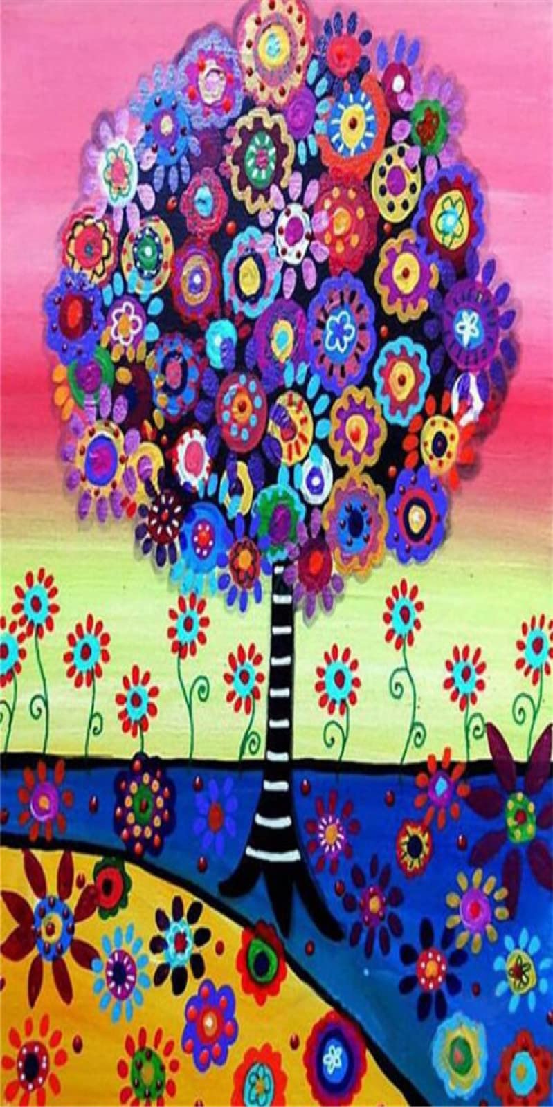 Diamant Malerei Set „Bunte Blätter“ – 50x100 Cm, Full Drill, 5D DIY Für Erwachsene, Wanddekoration