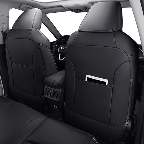 Miniatura 2 de LUCKYMAN CLUB Rav4 Fundas de asiento de piel sintética, aptas para Toyota Rav4 XLE LE XLE Premium Limited Base SUV 2019-2024 (RAV4 2019-2024 (no
