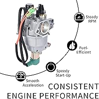 Vista 5 de Carburador EB5000X para Honda EB6500 EB3500 EM5000SX EB5000 EB6500X EB6500SX para Powerlift GG5500 GG7000 para DeWALT DG4300 para Ryobi/Generac gp