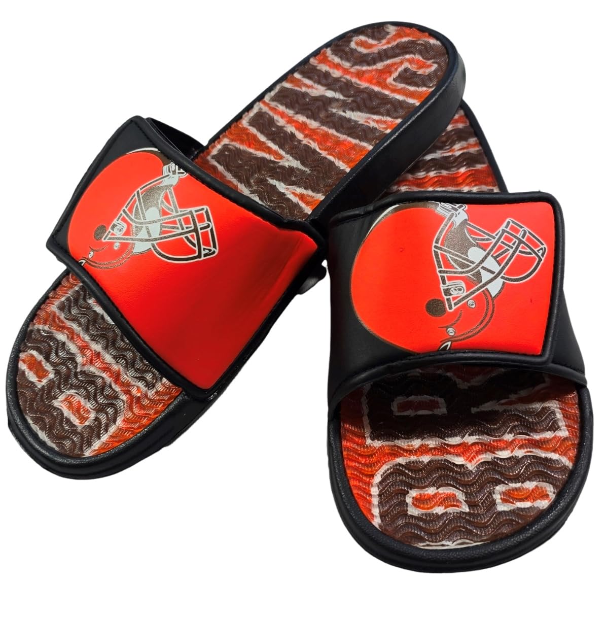 FOCO NFL Unisex Sport Shower Gel Slide Flip Flop Sandalen Colorblock Big Logo