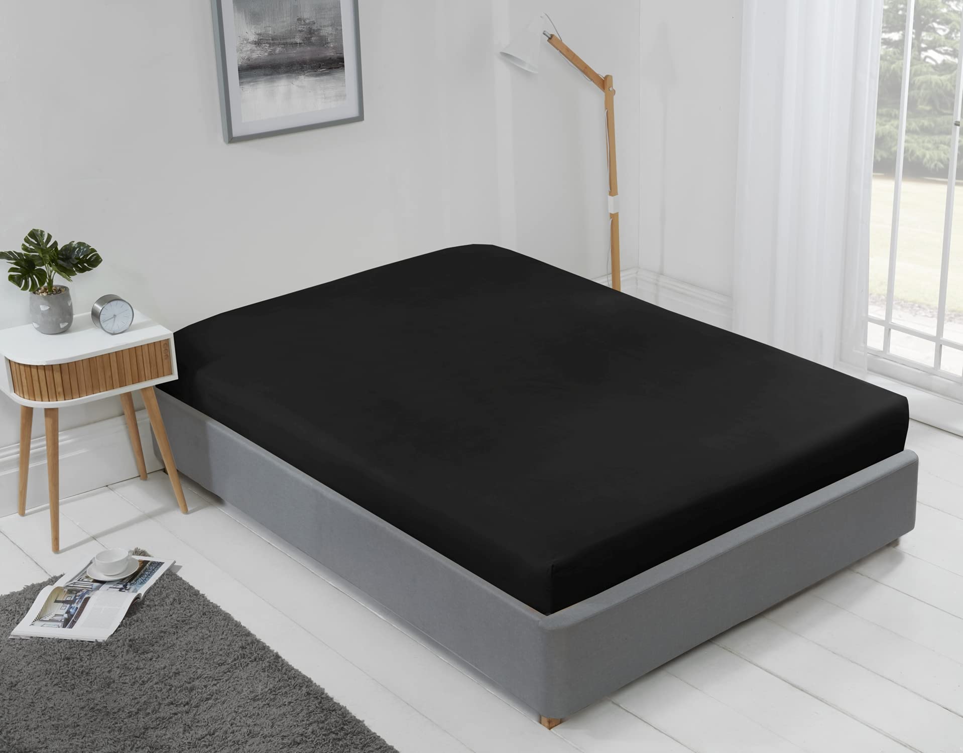 Emma Barclay Lyla Fitted Sheet in Black - Single