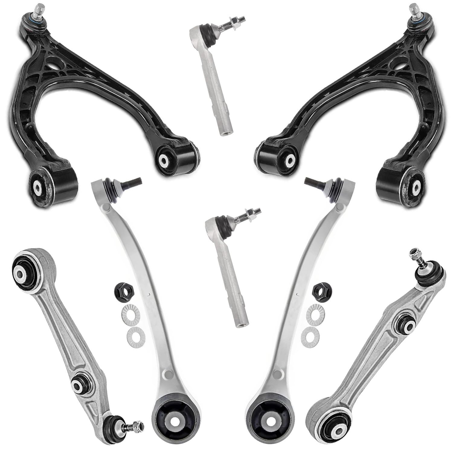 Detroit Axle - 8pc Front End Suspension Kit for 2016-2024 Tesla Model X
