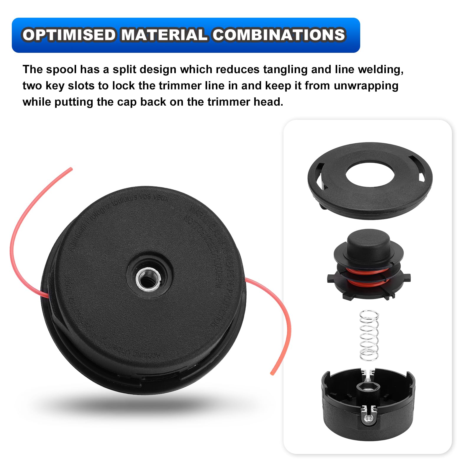 Paquete de 3 cabezales de recortadora 25-2 4002 710 2108 para desbrozadora de malas hierbas compatible con Stihl FS55 FS56 FS70 FS80 FS85 FS90 FS91R FS94R FS100RX FS110 FS111RX FS120 FS130 FS110 FS120