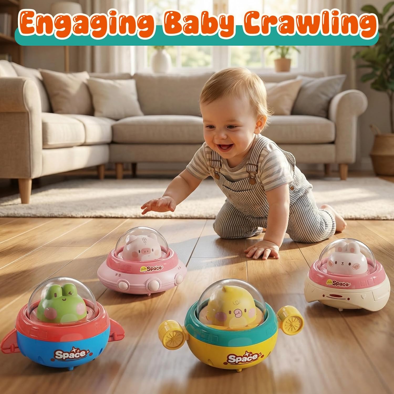 4PCS Animals Cars Toys for 1 Year Old Boy,Press and Go Cars for Toddlers 1-3,Cute Baby Toys 6-9-12-18 Months,1 Year Old Boy Toys for Travel,1st Birthday Gifts for Boys & Girls