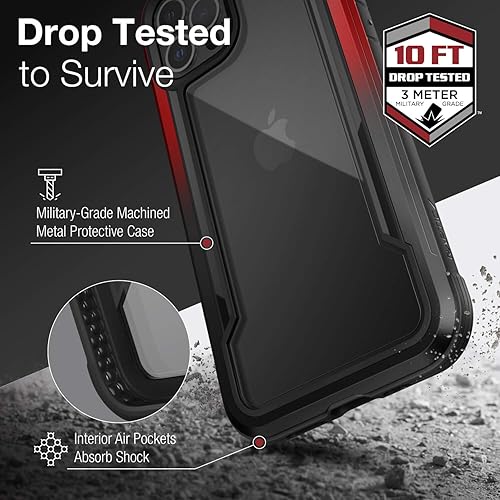 Miniatura 3 de Raptic Funda protectora compatible con iPhone 12 y iPhone 12 Pro, protección contra golpes, marco de aluminio duradero, probado en caídas de 10