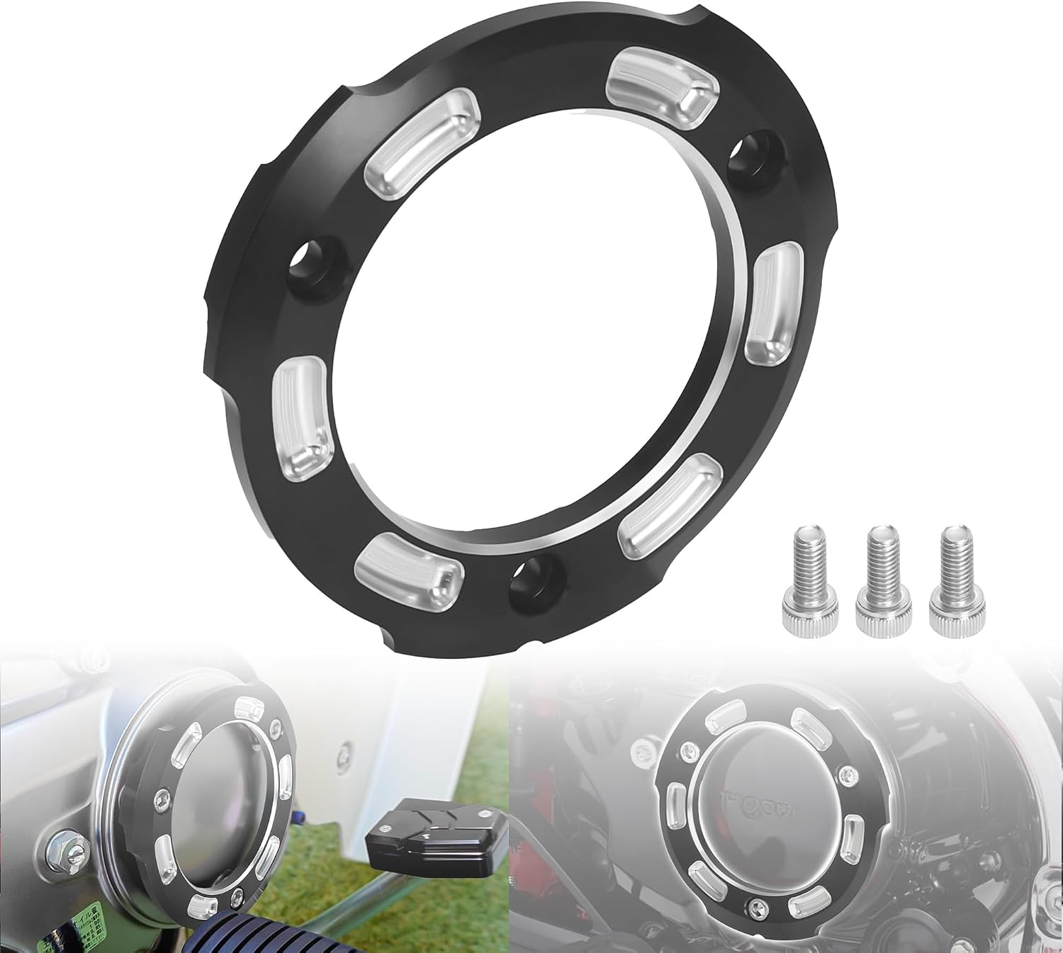 Monkey125/Grom Engine Stator Case Protector Ring Cover Compatible with Monkey 125 DAX125 Super CUB C125 2022-2026 GROM 2021-2026 CT125 Motorcycle Engine Clutch Guard Falling Protector (Black)