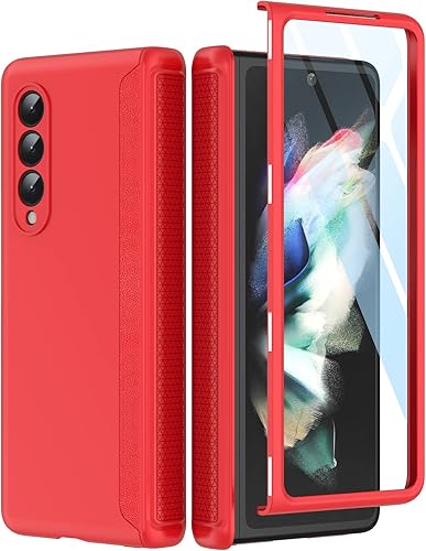Miniatura 8 de Funda delgada para Samsung Galaxy Z Fold 3 con cobertura de bisagra, protector de pantalla, mate duro a prueba de golpes, protección de cuerpo