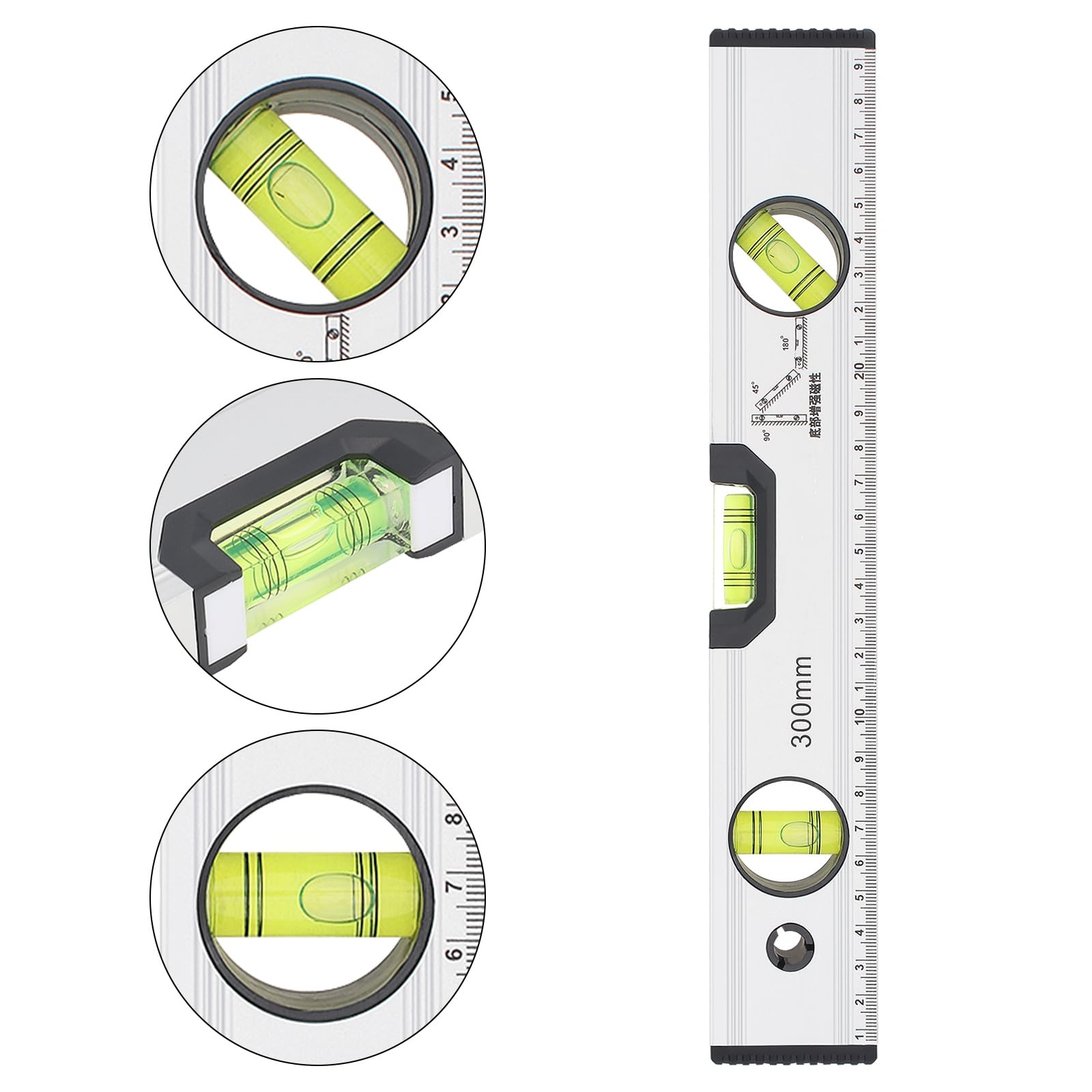 Precision Magnetic Level Ruler - 12 Inch Aluminum -3