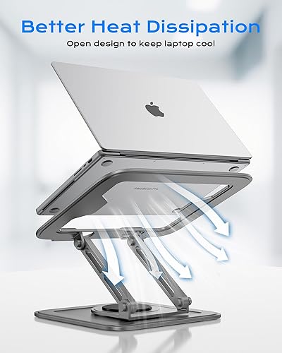 Miniatura 4 de Soporte ajustable para computadora portátil con base 360, elevador ergonómico para laptop, soporte, soporte para computadora portátil para MacBook