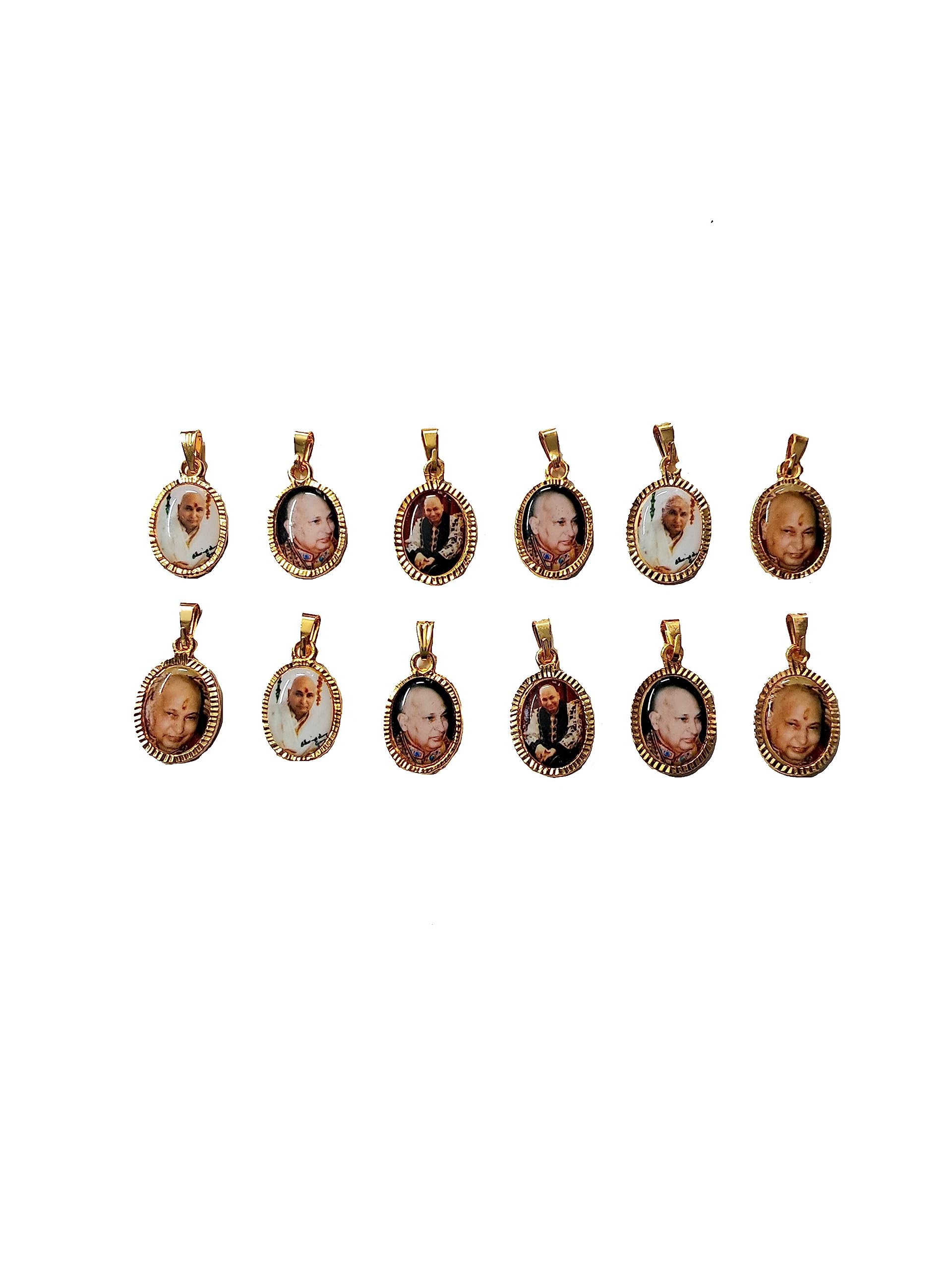 A n B Aish-n-Bless ( Set of 12 Oval Golden Double Sided GURU JI SWAROOP/Photo Metal Pendants/Lockets (Small Size) And 4 Gold Plated Chains (21 inches) For Women,Men And Kids (B0BXT763FS) Amazon Price History, Amazon Price Tracker