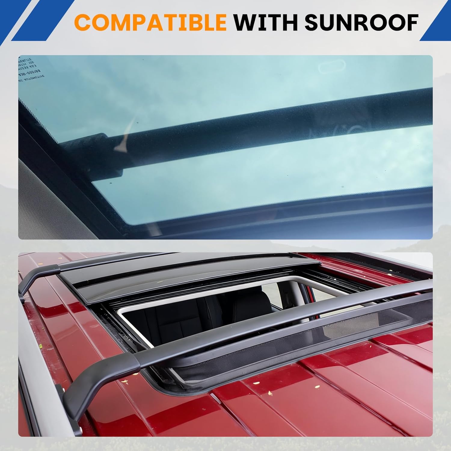 Heavy-Duty Aluminum Roof Rack Cross Bars Fit for Ford Explorer 2016-2019, 220LBS Crossbars Compatible with Roof Rails, Adjustable Low-Profile Design for Cargo Box, Kayak, Bike, and Luggage Carrier