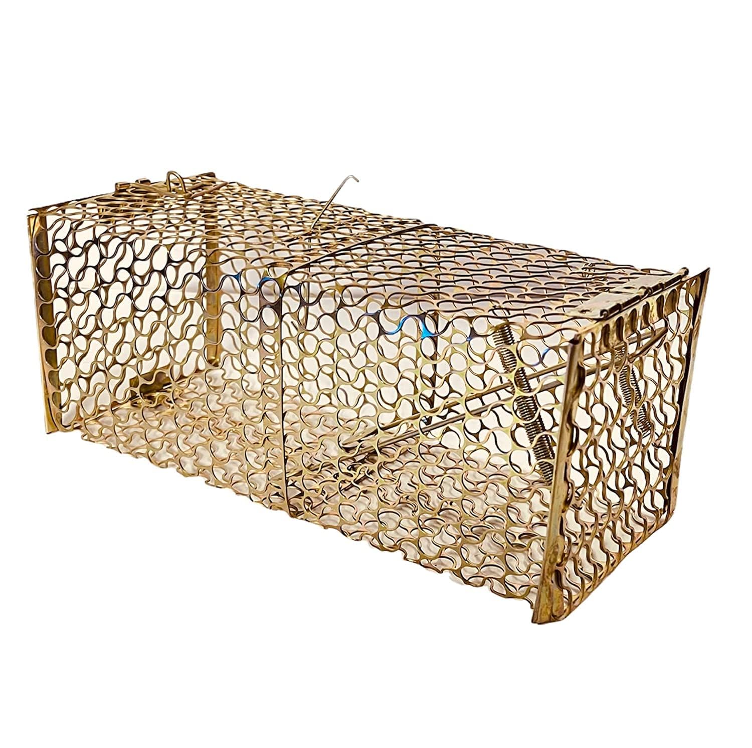 Unique Big Iron Rat Trap/Rodent cage/Mouse Control Golden 1 Piece(26 cms X 11.5 cms X 10 cms)-image-18