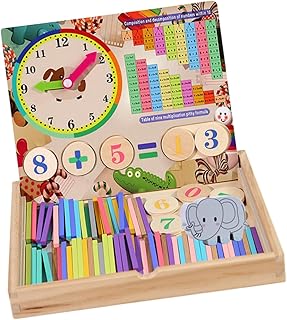 GATHINESS 1 Número Conjunto Brinquedo De Matemática Brinquedo De Aprendizado De Matemática Brinquedo De Desenvolvimento De Inteligência Tabuleiro De Ensino Multifuncional Auxiliar De Ensino