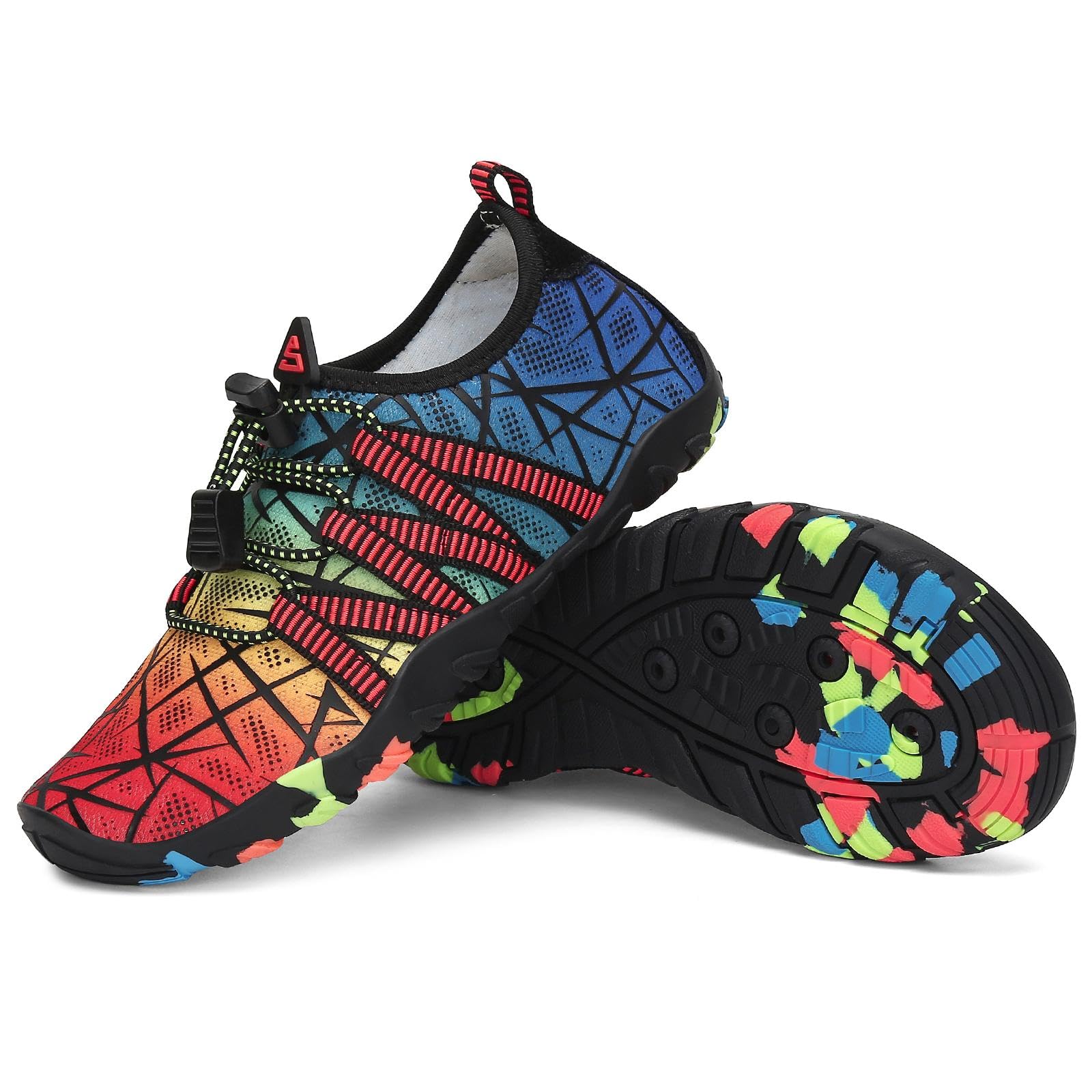SAGUARO Escarpines Niño Niña Zapatillas de Agua Respirable Zapatos Agua Antideslizante Zapatillas Playa Escarpines Piscina Calzado para Natacion Surf Acuaticas,Gr 24-36 EU