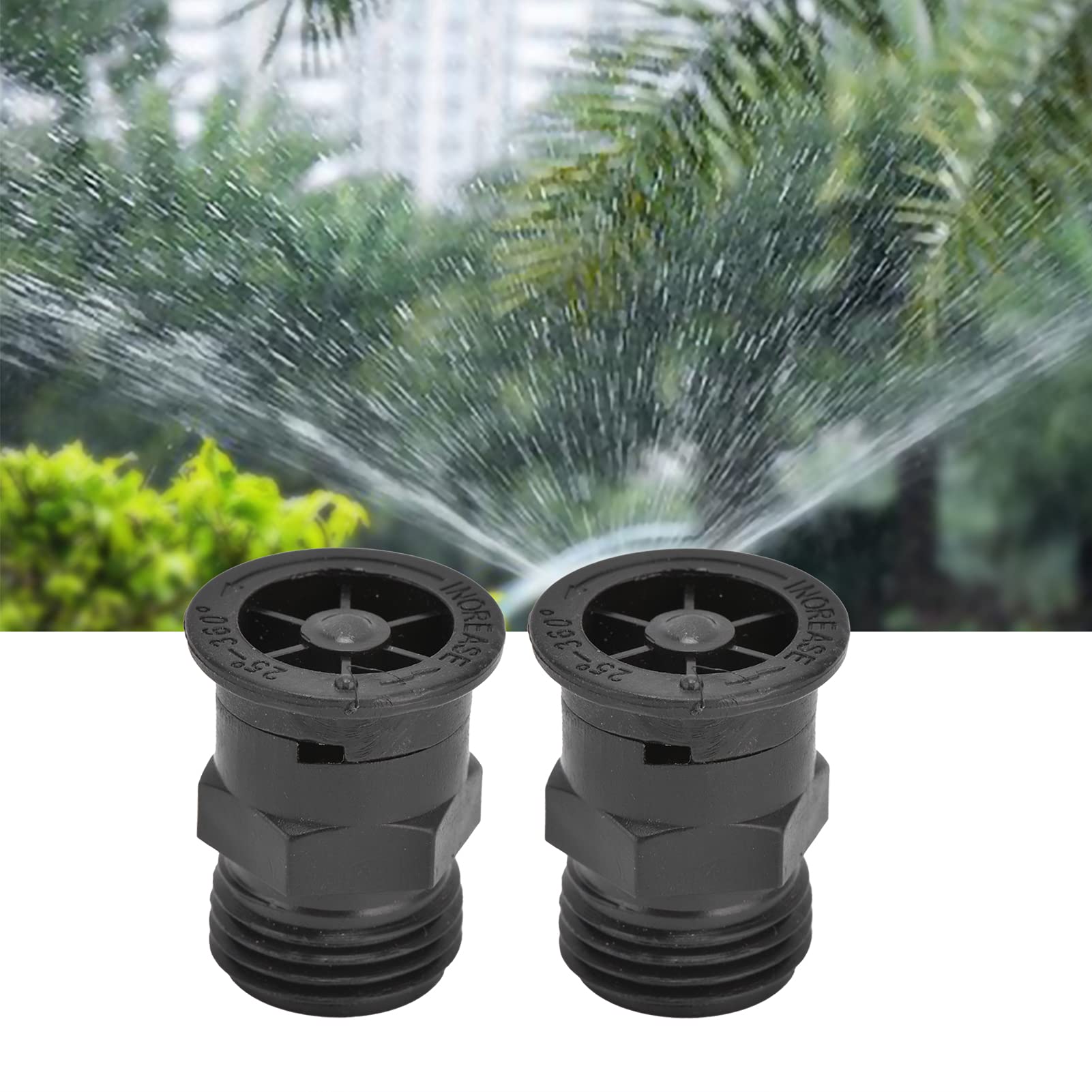 Tnfeeon Bewässerungssprinkler – Rotierend Aus Edelstahl | Verstellbare Höhe 56-89 Cm | Sprühbereich Halbkreis Bis Kreis