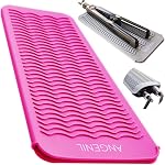 ANGENIL Heat Resistant Silicone Flat Iron Mat Pouch, For Travel Dual Voltage Curling Iron Wand, Hair Straightener, Automatic Wireless Curlers, Crimper Hair Iron, Styling Tools, Curling Brush For Women