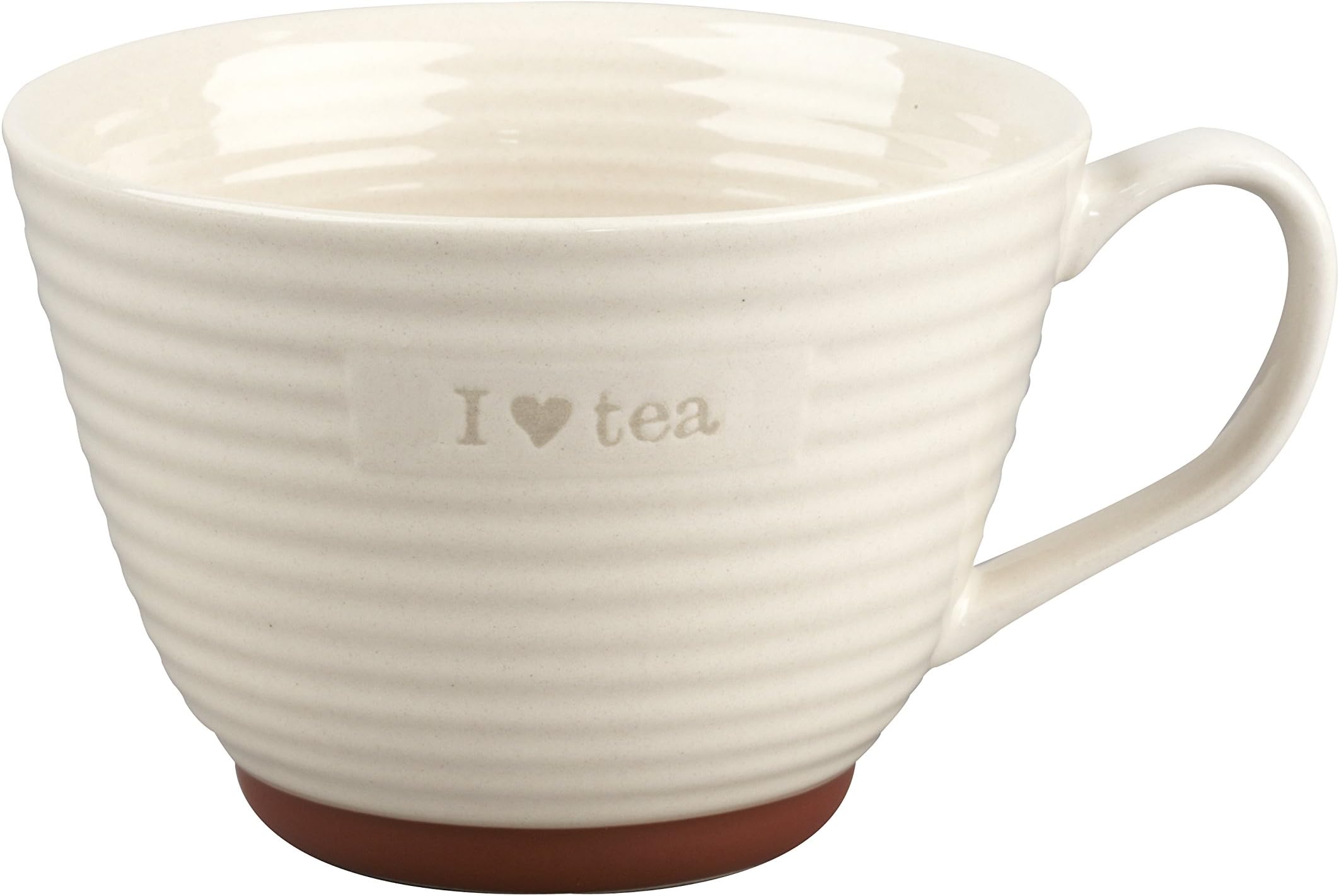 I Love Tea Mug, Stone, Beige