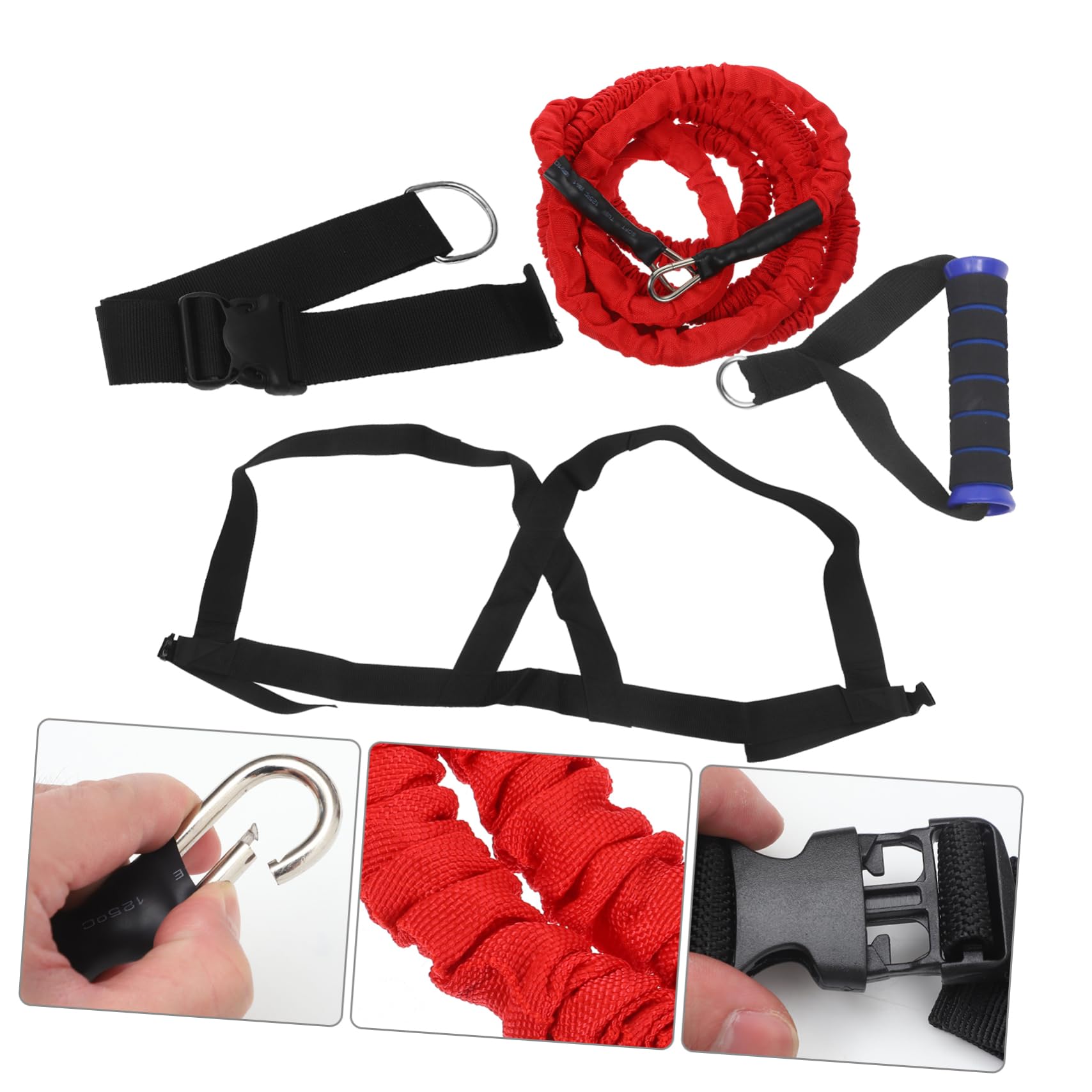 INOOMP Corda Di Resistenza Per Allenamento Doppia Fascia Di Resistenza Per Corsa Attrezzatura Per Forza Esplosiva Per Allenamento Di Salto Yoga Palestra Realizzato in Lattice Naturale