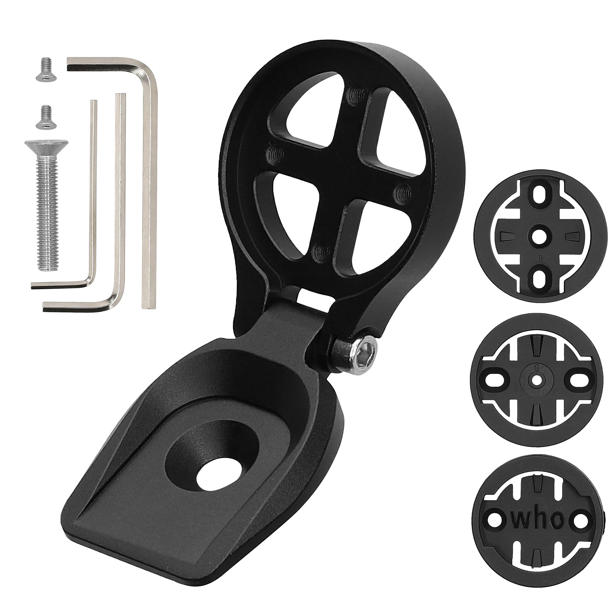 kwmobile Mocowanie kompatybilne z Garmin Edge/Bryton Rider/Wahoo Mount - Uchwyt rowerowy - Uchwyt rowerowy do przedniego mocowania rowerowego komputera - Czarny