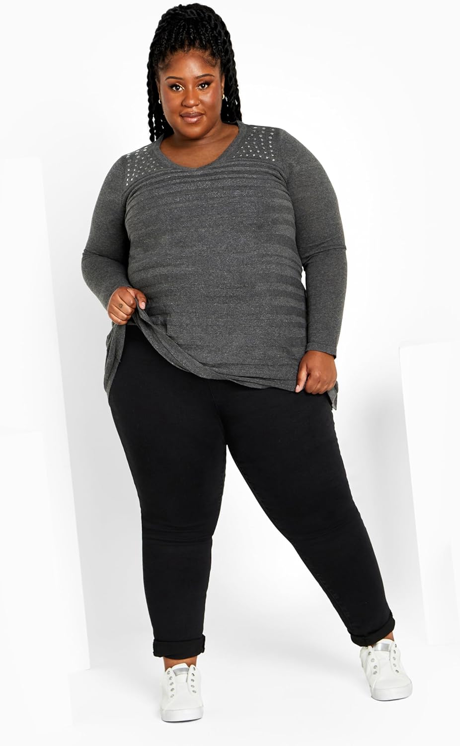 Avenue Women's Plus Size Sweater - Emma Tunic - Image 2