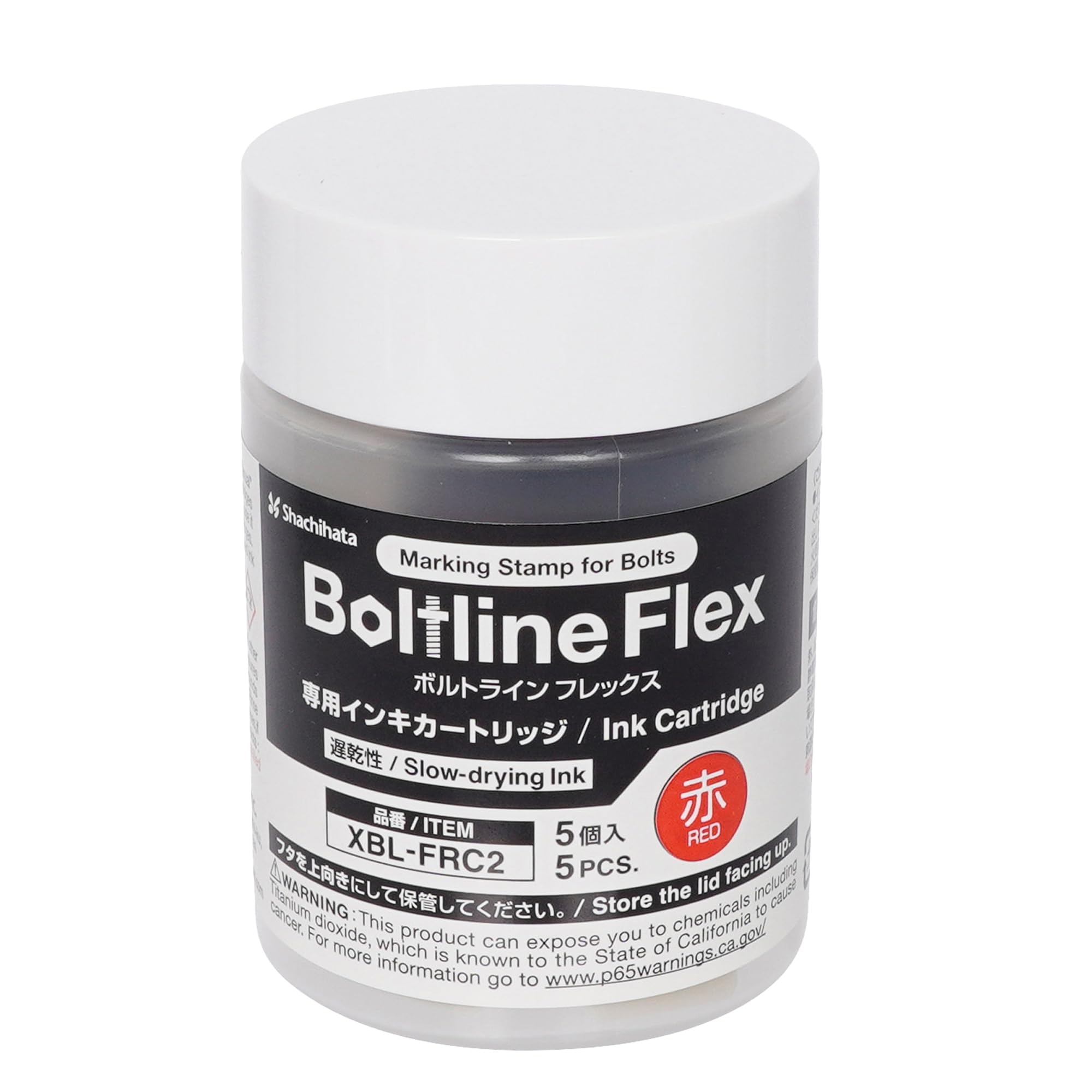 Boltline Refill Cartridge for Flex Roller Stamp (Pack of 5 - Red Ink) for Industrial Machinery, Equipment & General Industrial Use, Permanent - Genuine Boltline Flex Roller Stamp Refill