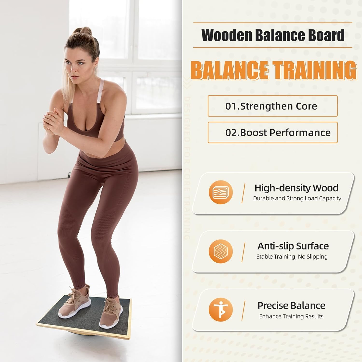 Sports Equipment | Wood Wobble Board With Ropes, Baby Rocker Balance