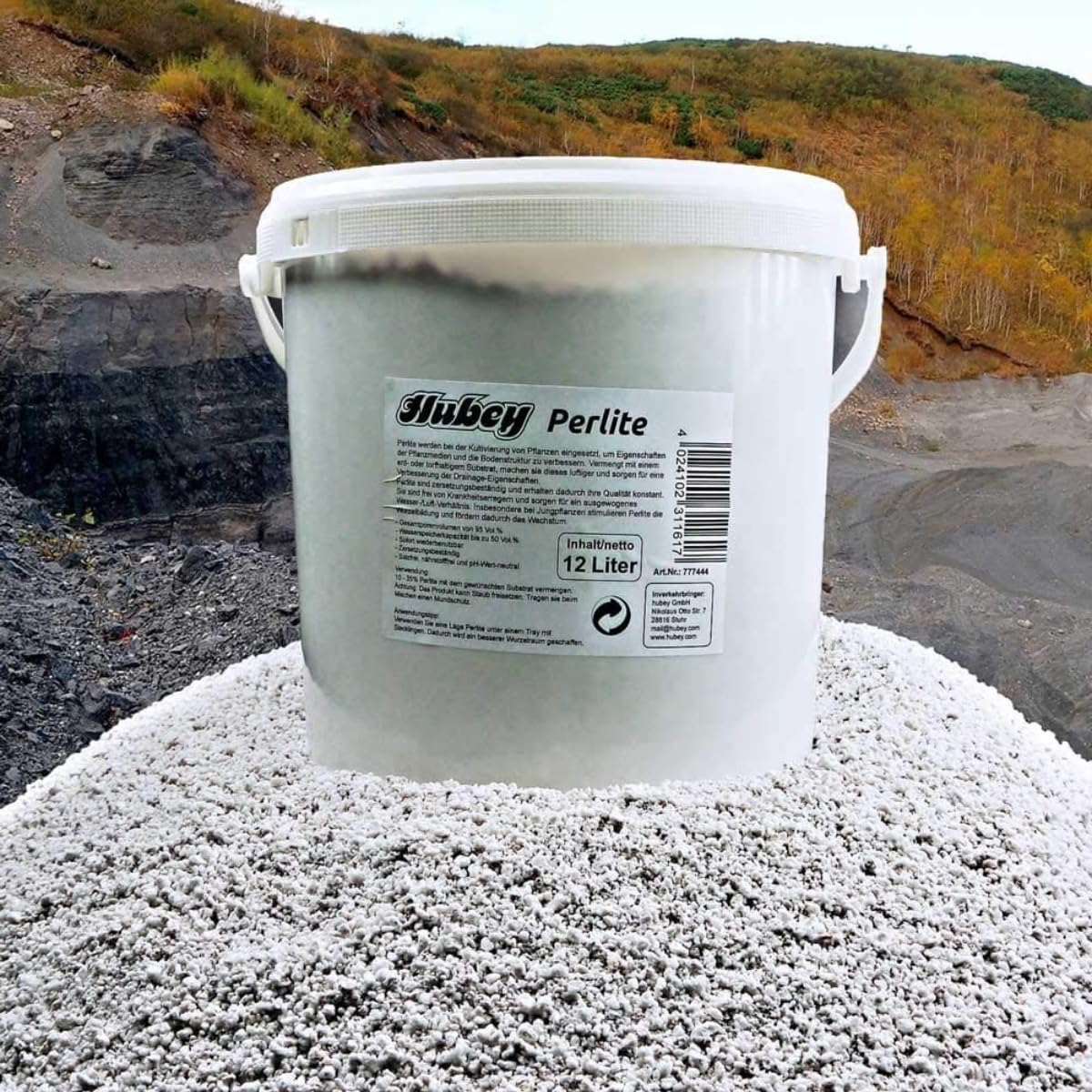 hubey Perlite pour Plantes - Système de Drainage - Stockage d'oxygène, Stockage d'humidité - Améliorateur de Sol … (12 Liter)