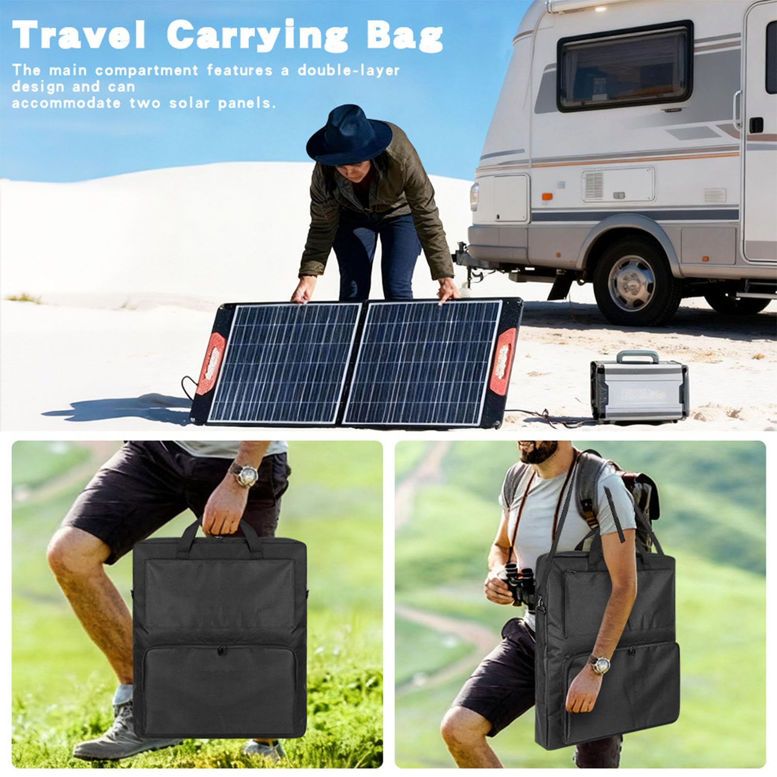 Borsa porta pannelli in tessuto Oxford rinforzato con tracolla regolabile e manici per un facile trasporto pannello resistente agli strappi