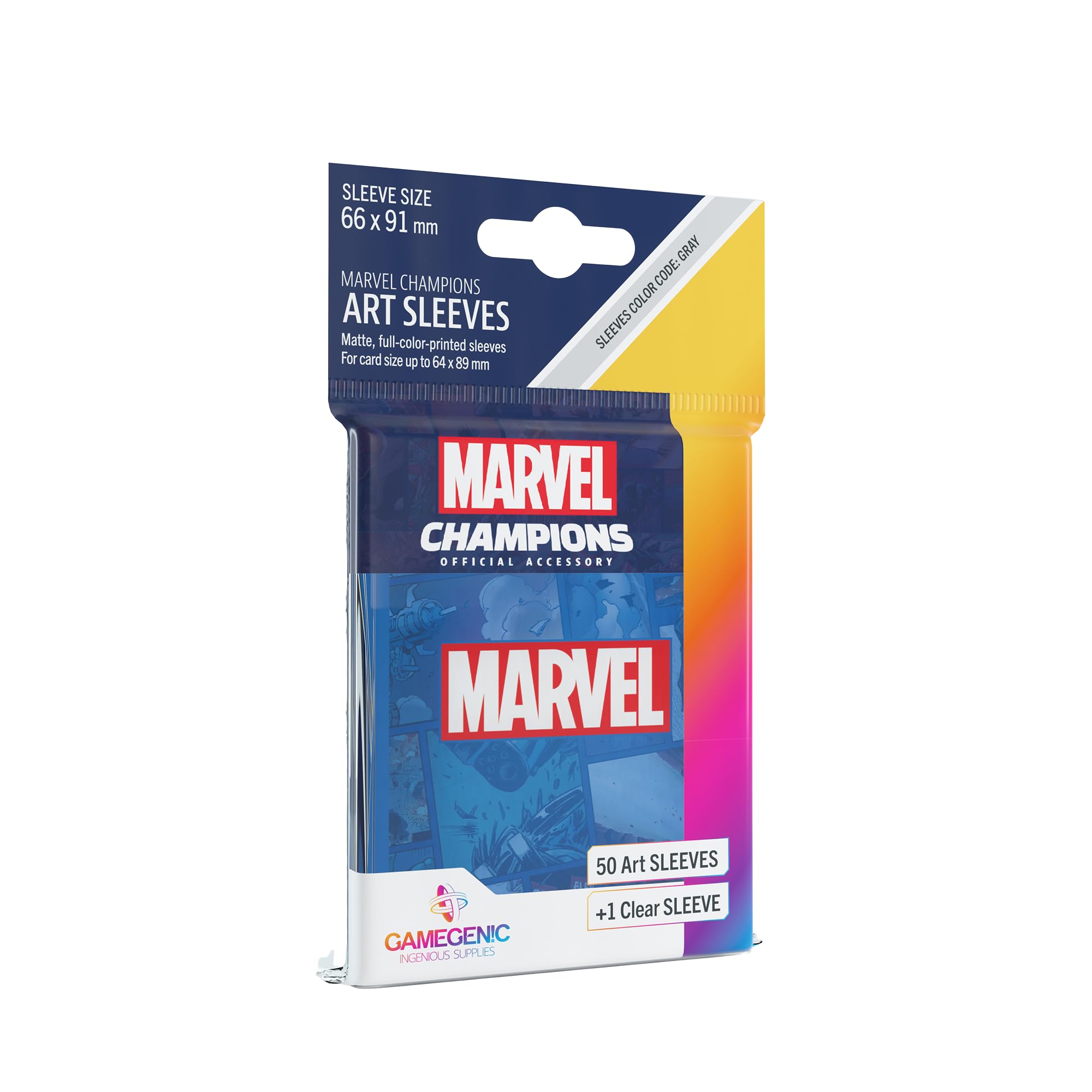 Gamegenic Fantasy Flight Games Marvel Champions Art Sleeves: Marvel Purple (50 - Pack), Mixed Colours, Blue, 6. Official Sleeves