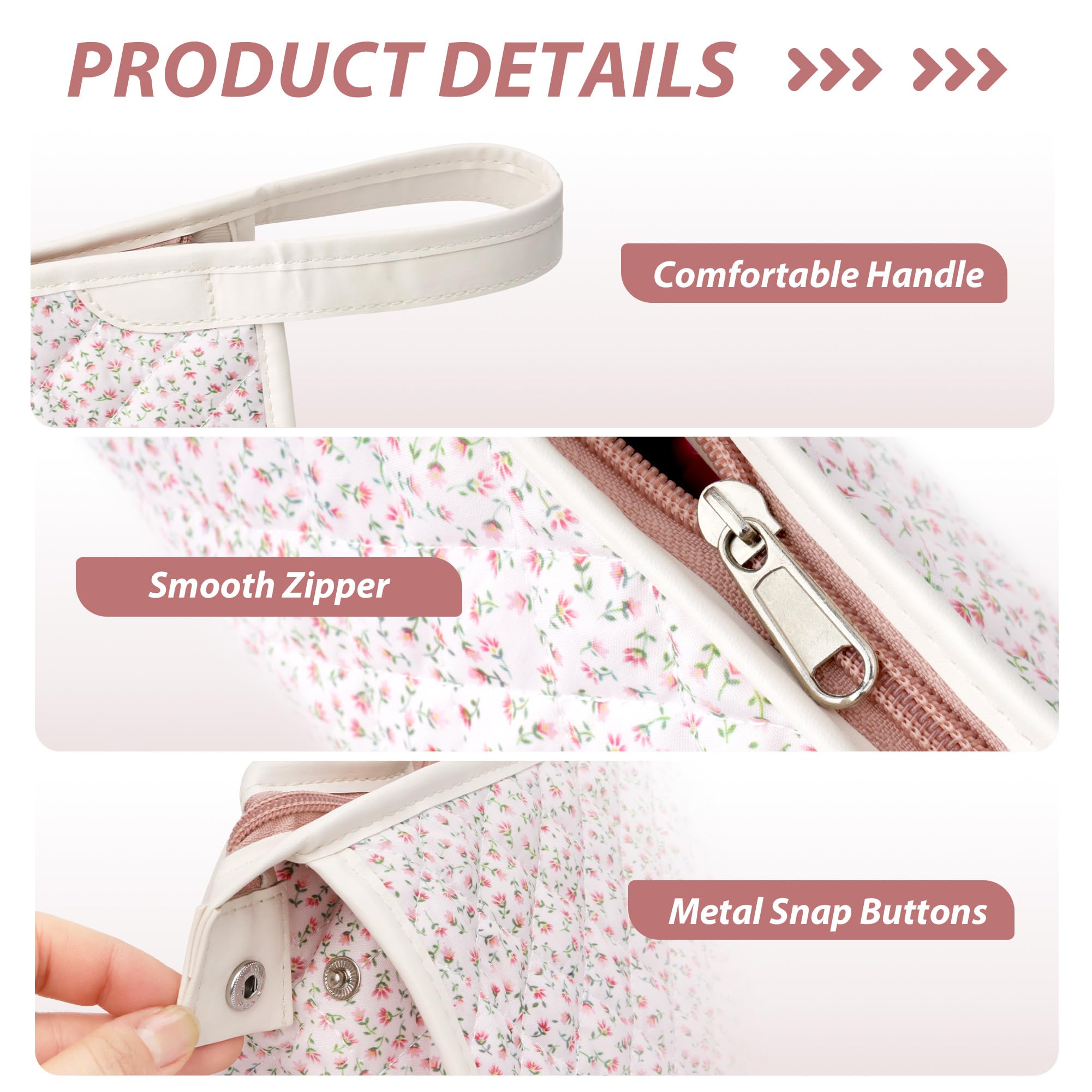 Bolsa de Almacenamiento para Secador de Pelo, Compatible con Airwrap Styler y Supersonic, Funda de Viaje para Shark Flexstyle y Accesorios, Estuche de Transporte para Rizador (Flor Rosa)