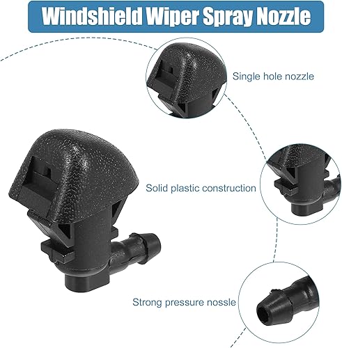 Miniatura 4 de X AUTOHAUX 1 juego de boquillas de limpiaparabrisas 76810-SZA-A01ZA para limpiaparabrisas delantero, manguera de chorro y líquido con conectores
