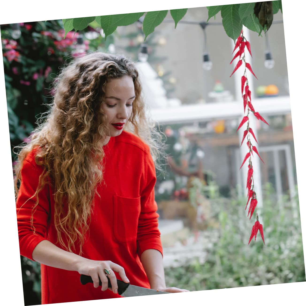 ABOOFAN 15pezzi Peperoncini Artificiali Decorazione Per e Simulazione Mano Per Fotografici