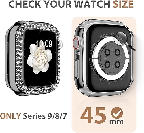 Vista 10 de DABAOZA Compatible con Apple Watch Bumper de 1.812 pulgadas, funda brillante para iWatch Series 11, 10, 9, 8, 7, 6, SE, 5, 4, 3, 2, 1 Ultra 3, 2, 1