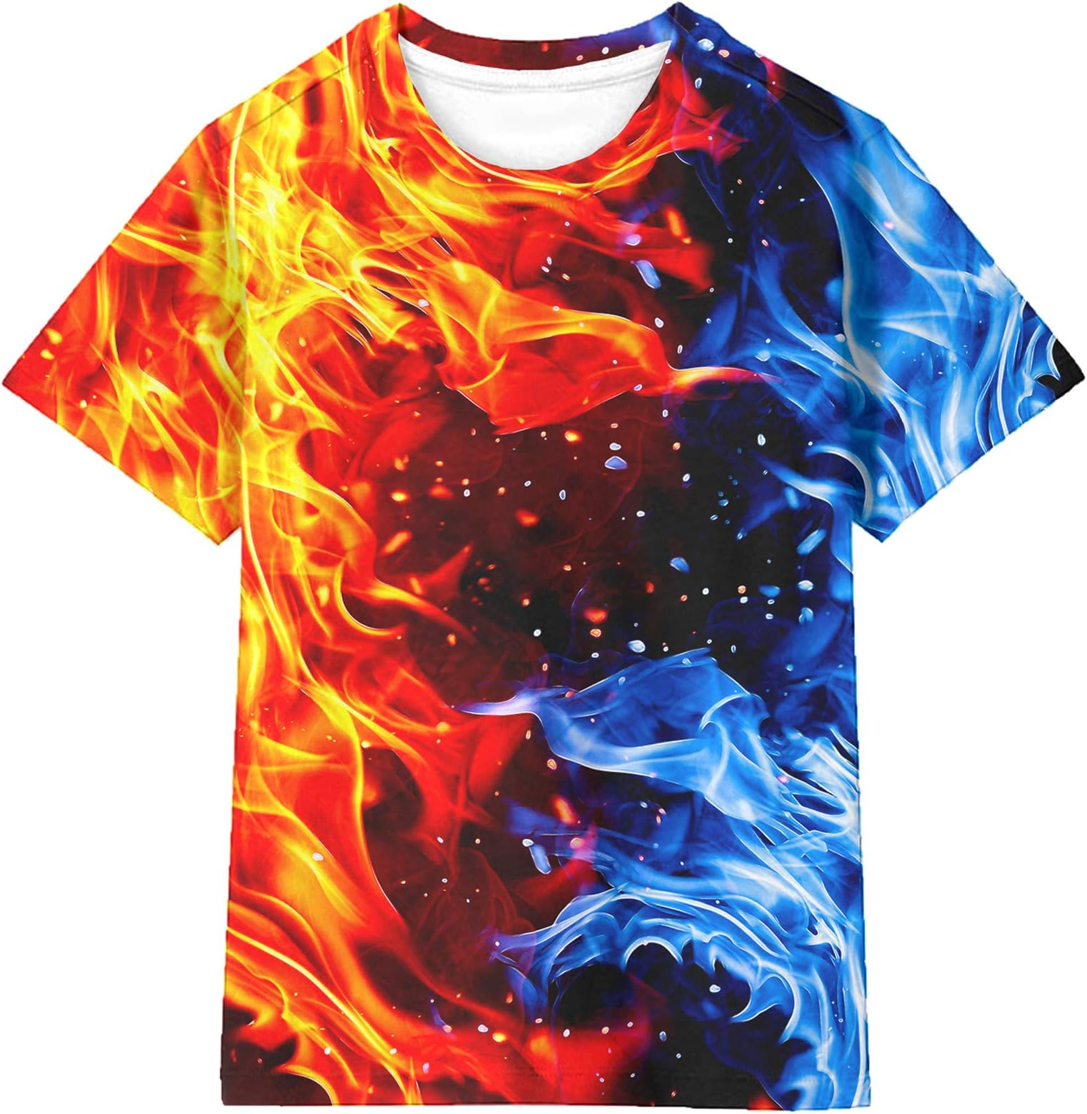 AsylvainBoys Girls Shirts Novelty 3D Print Graphic Short Sleeve T-Shirt for Kids 6-16 Years