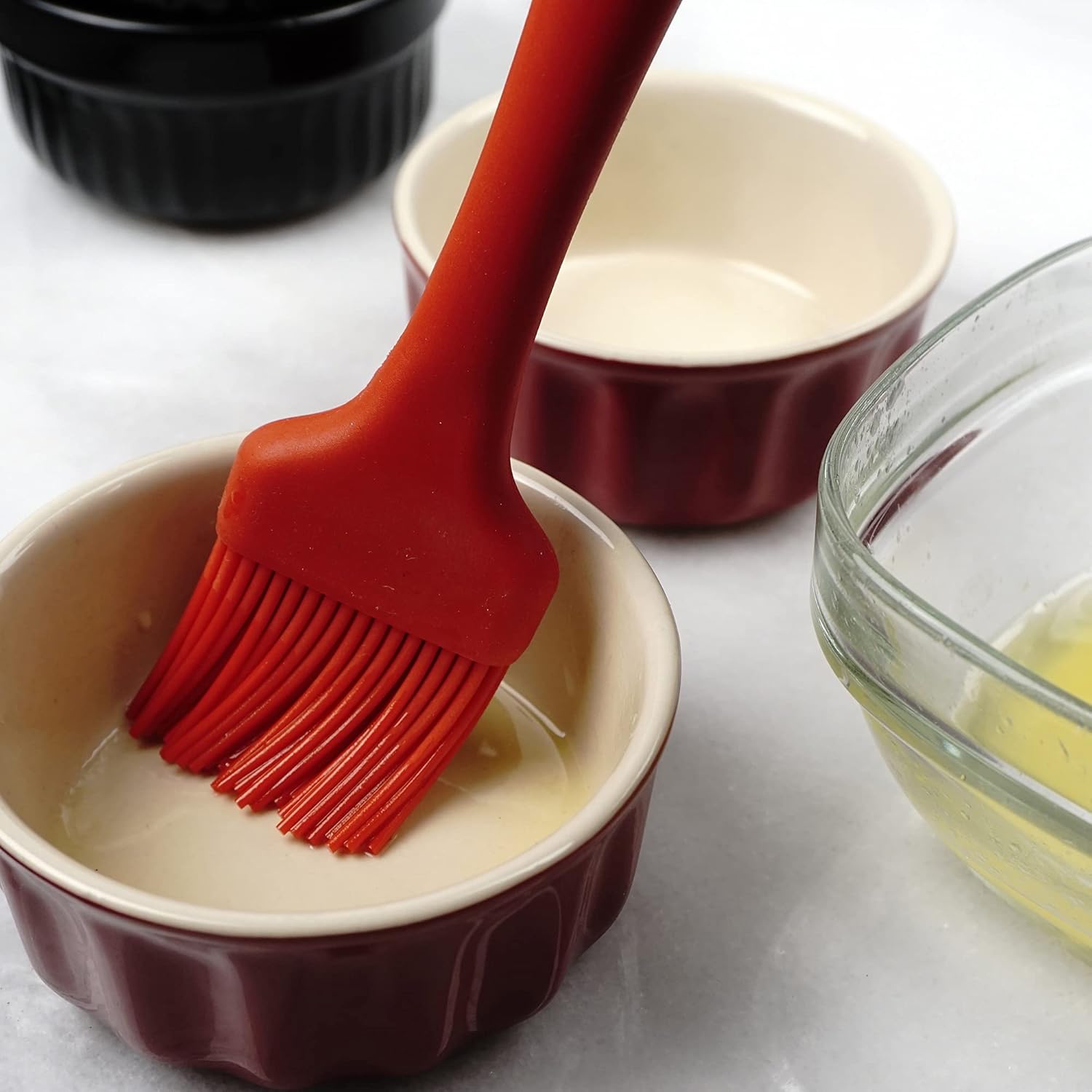 RSVP International Silicone Basting Brush, Red, 8.75" | Gently Spreads Butter, Sauces, Marinades, & More | Dishwasher Safe & Heat Resistant | BBQ Grill, Baking, Preparing Meats: Home & Kitchen
