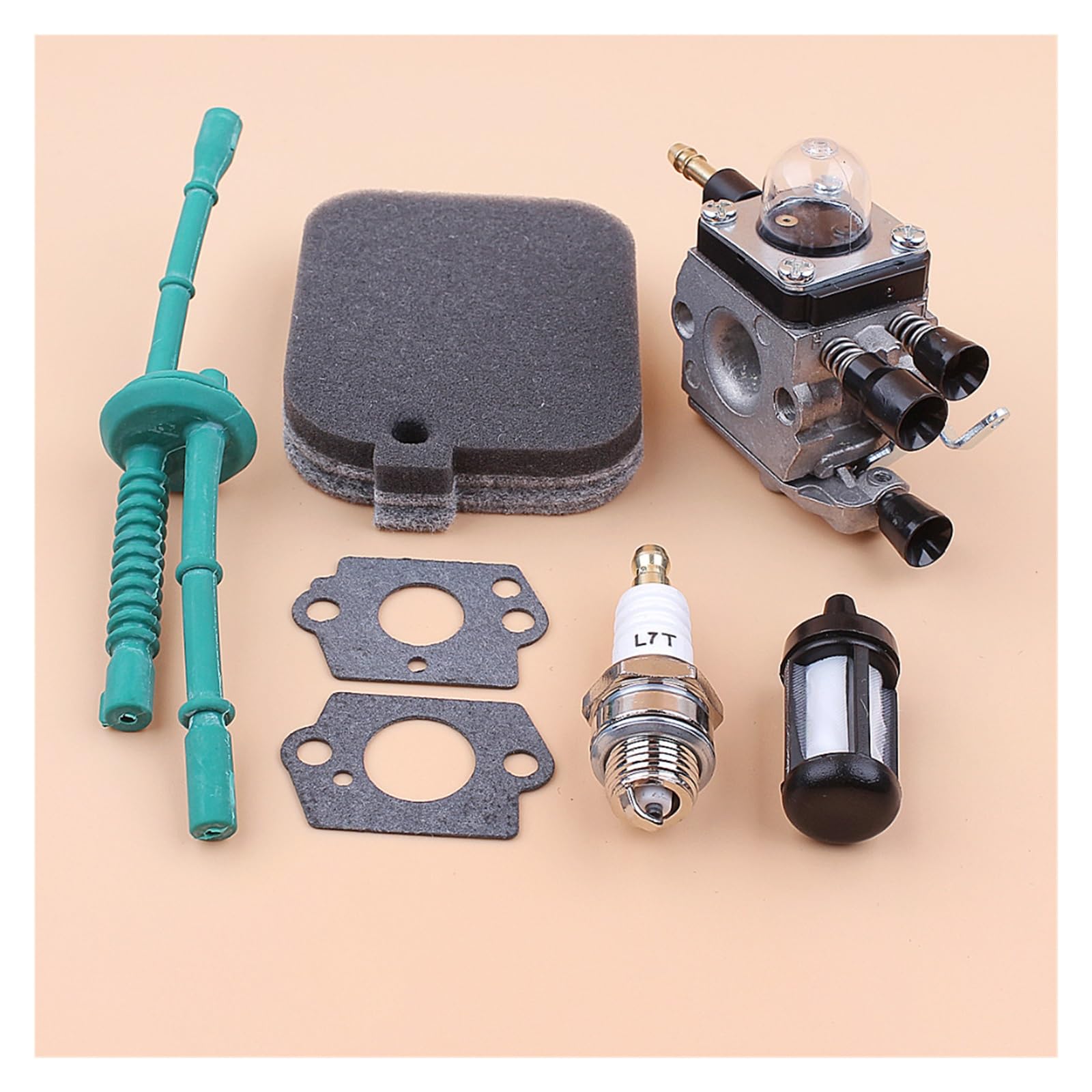Junta de carburador, Filtro de Aire, Kit de Filtro de Manguera de Combustible for sopladores de Hojas STIHL BG45 BG46 BG55 BG65 BG85 BR45C SH55 SH85