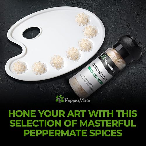 Vista 24 de PepperMate Condimento de sal marina con molinillo - Mezcla en recipiente de vidrio para frescura, especias gourmet de sal marina para barbacoa