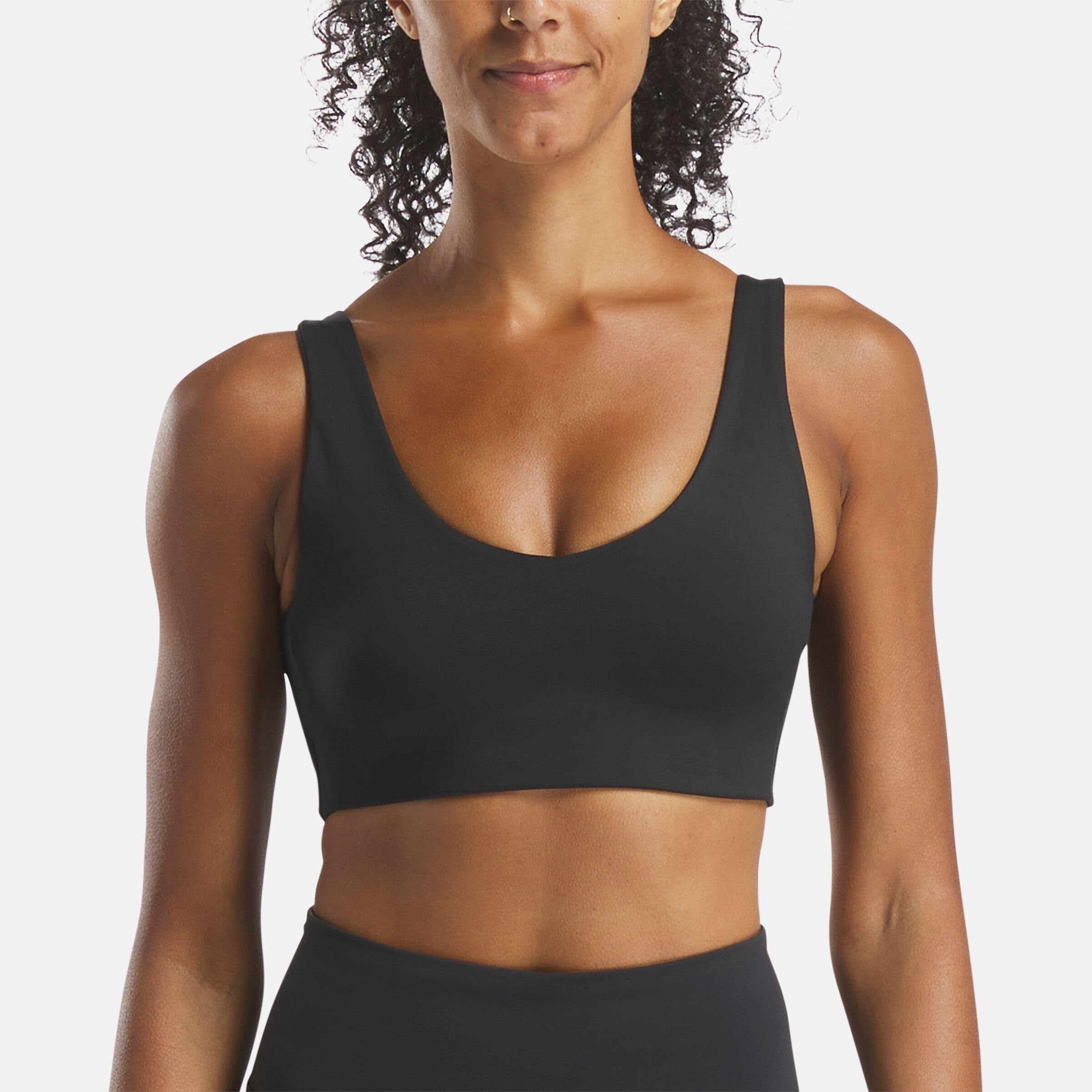 Reebok Women's Naomi Yoga V-Neck Bra Bustier Black