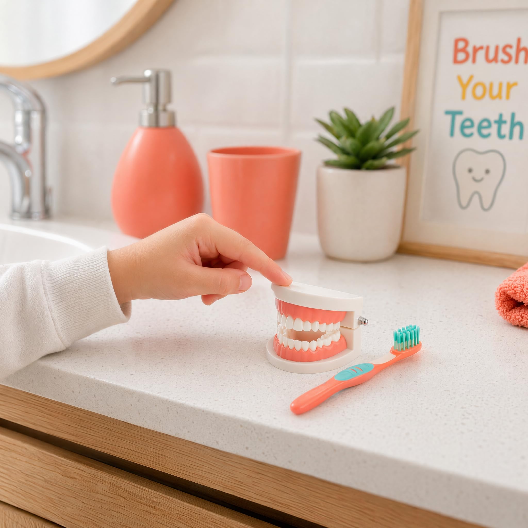 ZENFUN Lot de 6 modèles dentaires de démonstration dentaire pour étudiants, modèle de dents standard, bouche artificielle pour l'enseignement, dentiste, étudiant dentaire, affichage propre