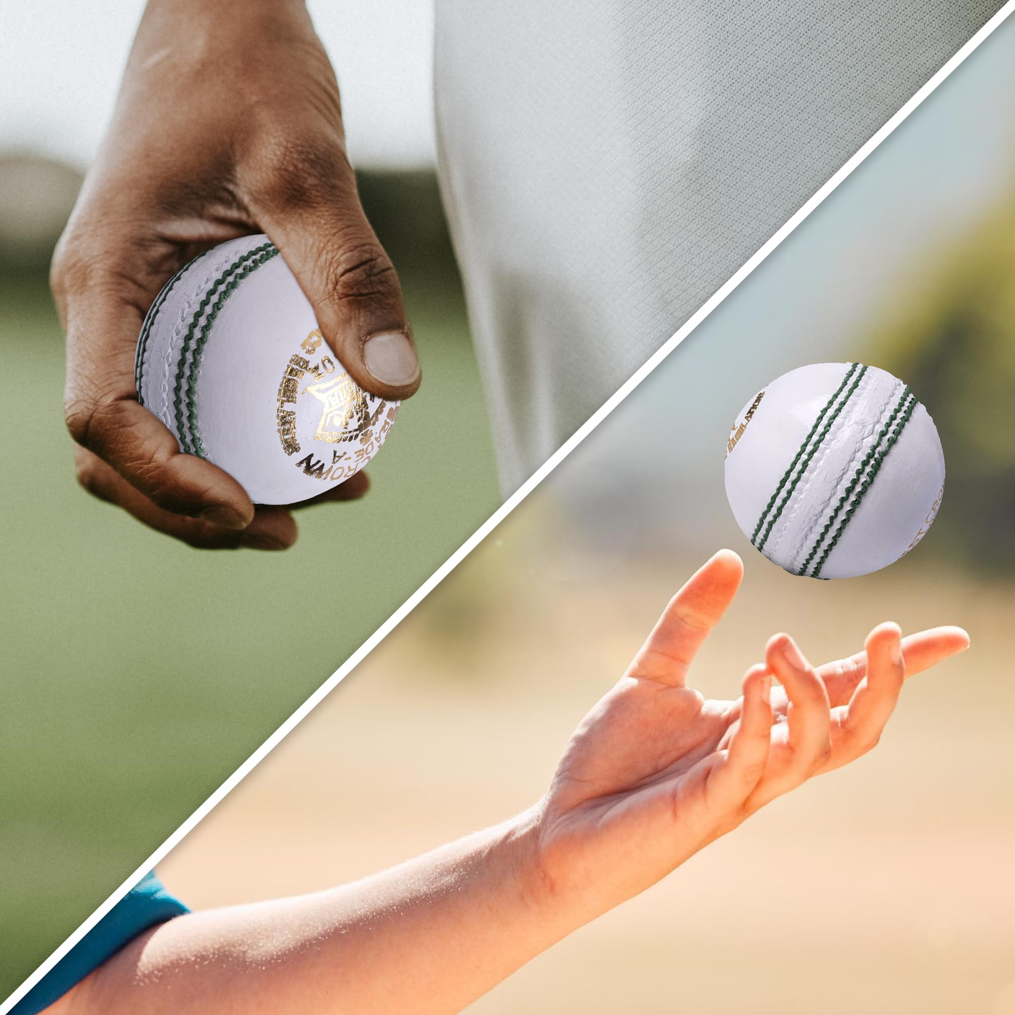 Zipper Junior Cricket Ball, Hand-Stitched Leather Youth Cricket Balls 4.75oz Weight