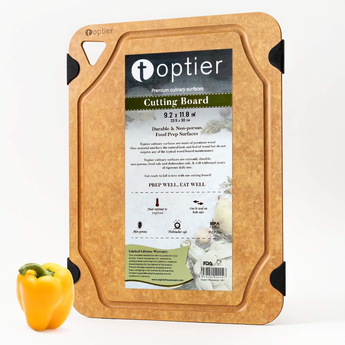 Dexas Natural Fiber Dishwasher Safe Composite Cutting Board