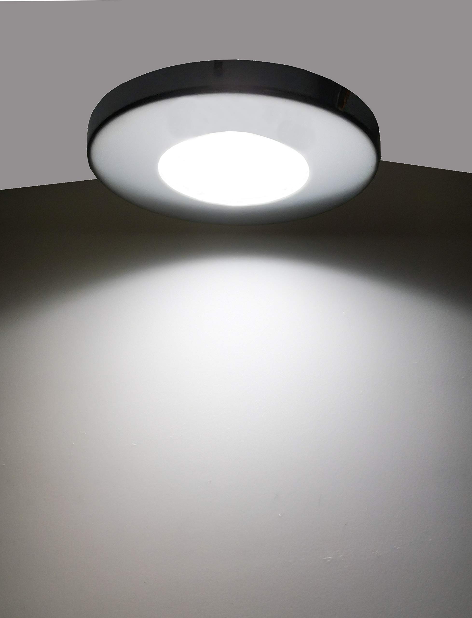 Trango 6er Set 6729IP65-062M6KSD IP65 LED Einbaustrahler aus Edelstahl gebürstet incl. 6x 6000K Tageslicht Weiß (kaltweiß) dimmbar Ultra Flach LED Modul für Bad, Dusche, Deckenstrahler, Deckenlampe