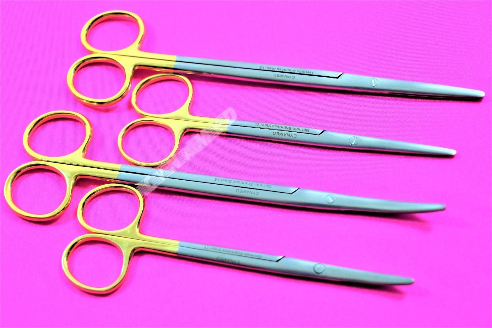 German Set of 4 EA TC METZENBAUM Scissors STR Plus CVD Blade TIP 7 Plus 5.5 inches CYNAMED