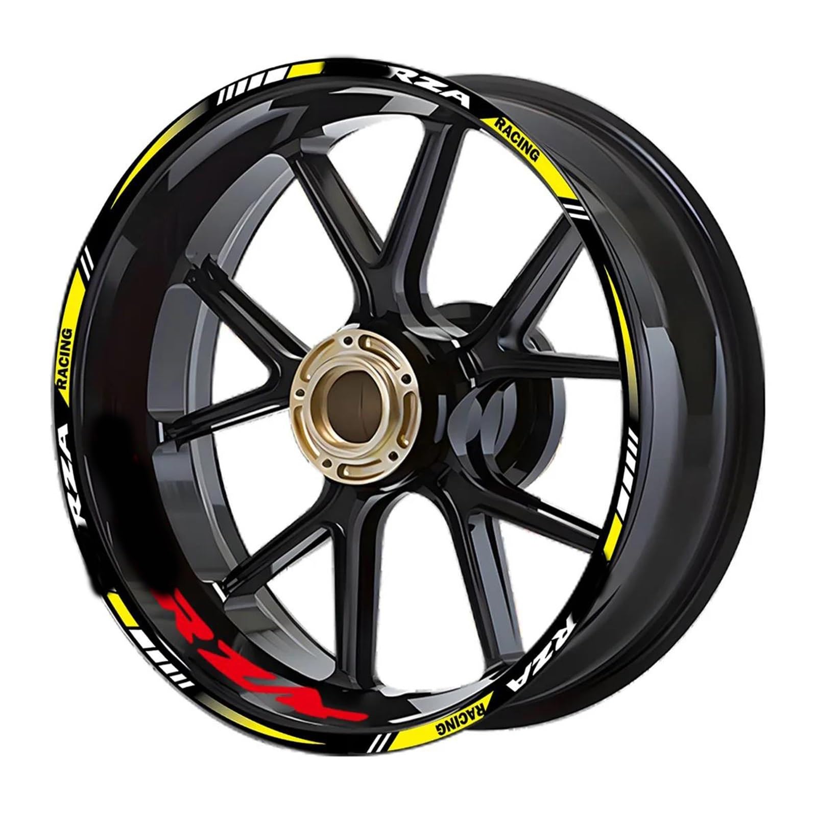 Sticker Part for H-onda Forza125 Forza250 Forza300 Forza350 NSS Forza 125 250 300 350 2023 2024 Wheel Sticker Rim Decal Motorcycle Accessories(Yellow)