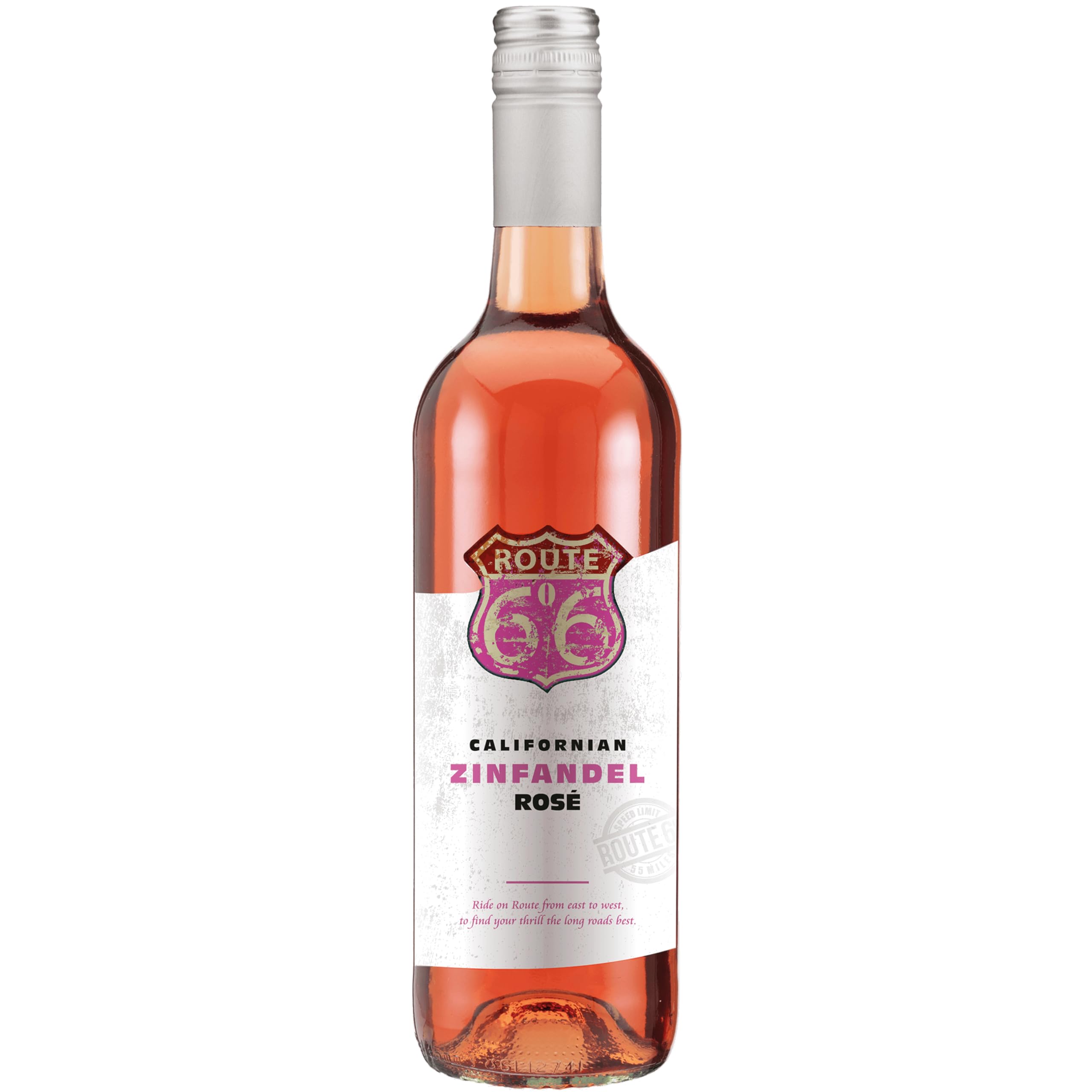 Route 6o6 Zinfandel Rosé 75 cl – Californian Blush Wine with Watermelon & Strawberry Notes – Refreshingly Sweet & Smooth – 10% ABV