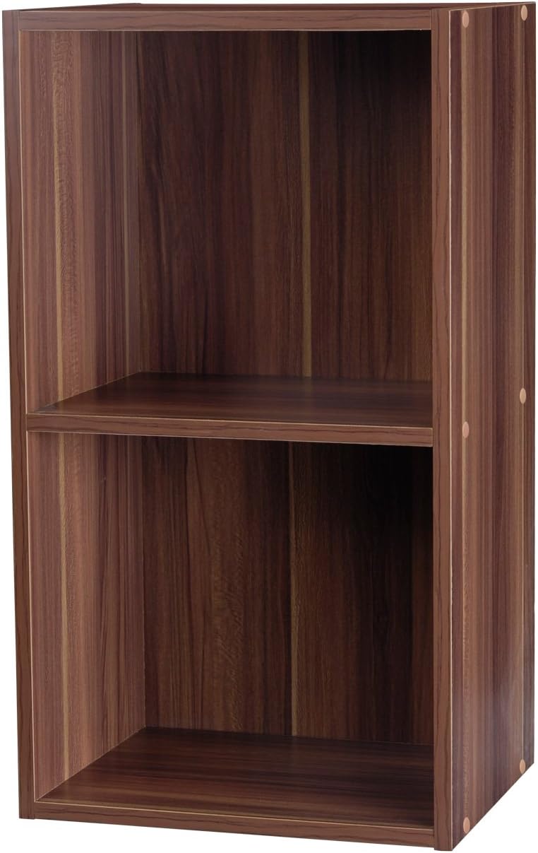 TOP Marques Collectibles Taylor & Brown® 1, 2, 3, 4 Tier Wooden Bookcase Shelving Display Storage Wood Shelf Shelves Unit (Teak, 2 Tier)