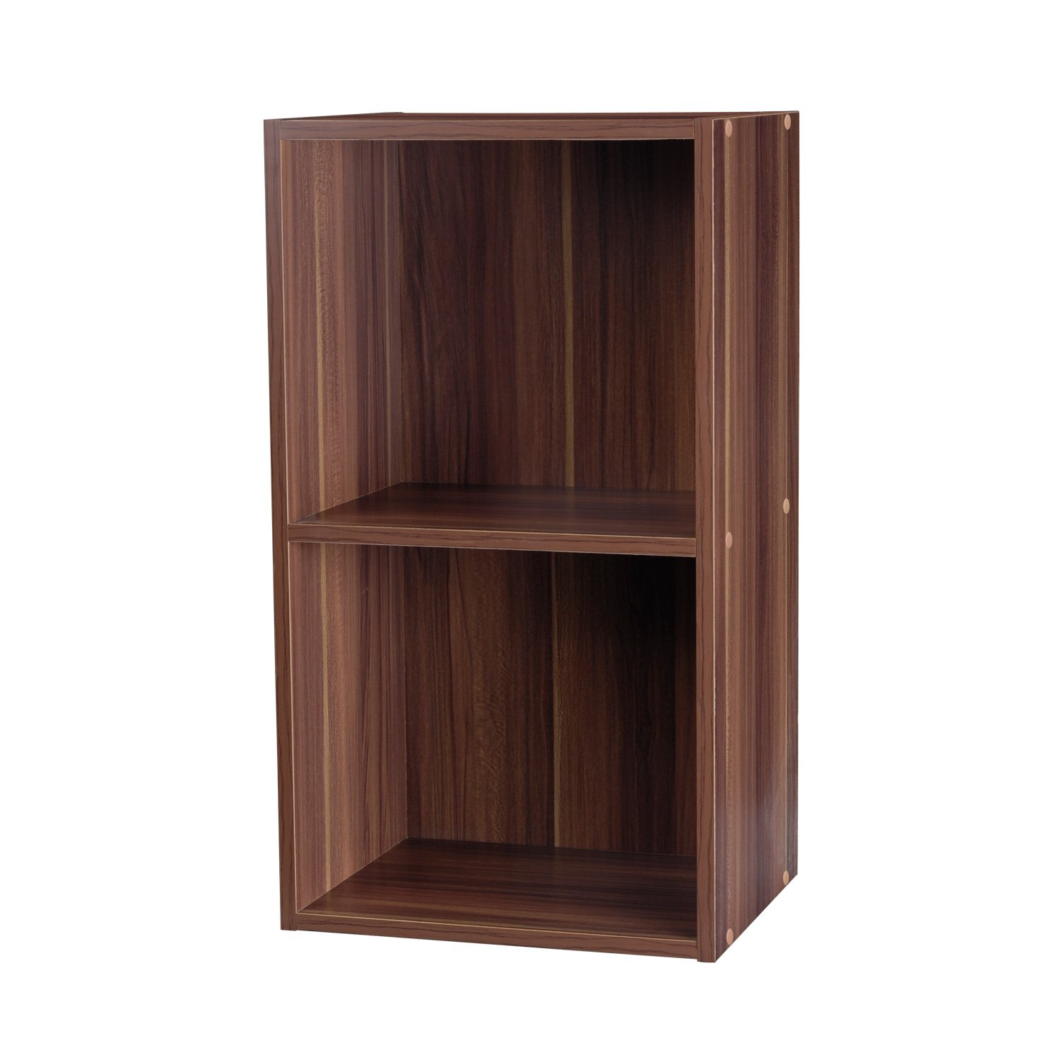 TOP Marques Collectibles Taylor & Brown® 1, 2, 3, 4 Tier Wooden Bookcase Shelving Display Storage Wood Shelf Shelves Unit (Teak, 2 Tier)
