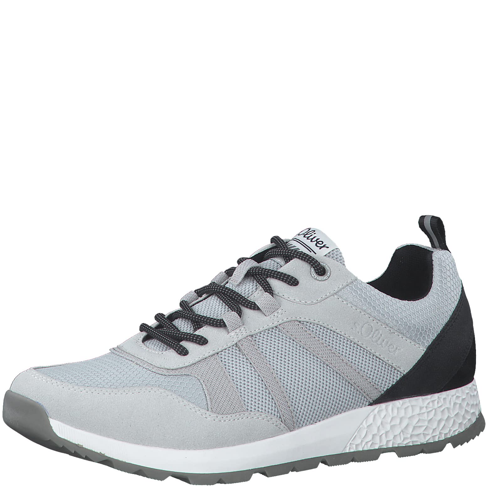 s.Oliver 5-13666-20 Men's Low Trainers, Lt Grey Black, 8 UK